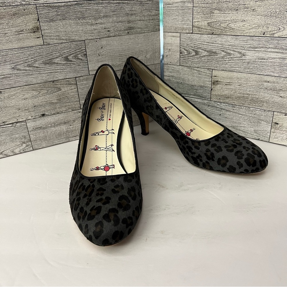 Black and Gray Animal Print Pump